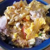 野菜と調味料の水分で作る　「親子丼」　　♪♪